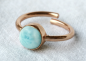Preview: Ring Larimar rosegold SterlingSilber Edelsteinring Geburtsstein Schütze